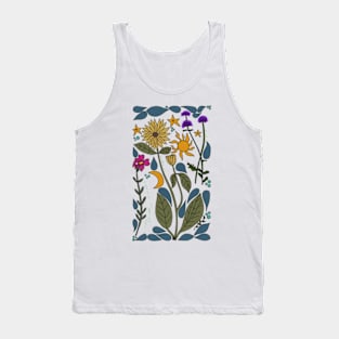 Mountain Wildflowers Illustration Tank Top